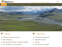 Tablet Screenshot of geosophix.com